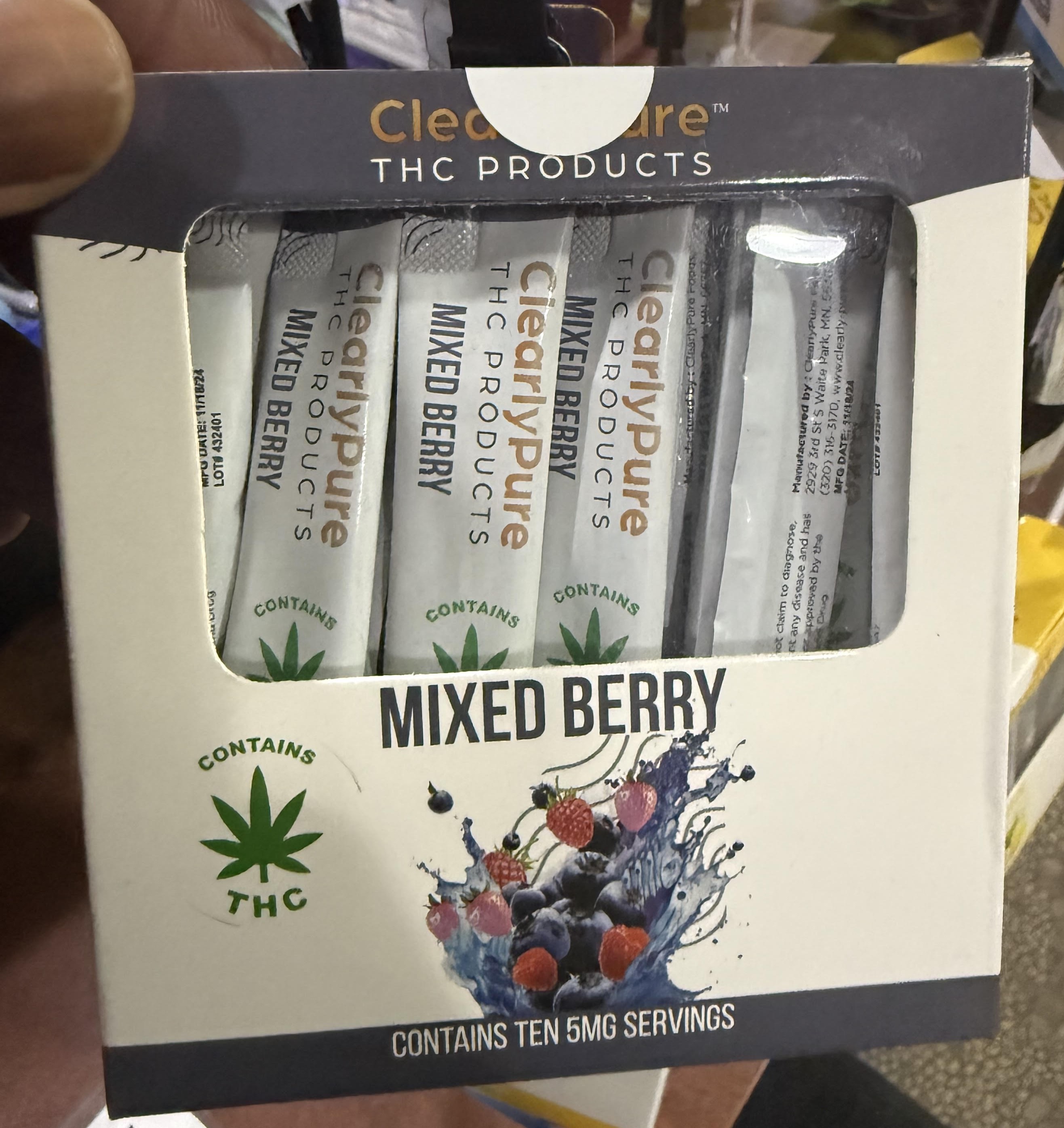 THC Powder Tubes Mixed Berry flavor