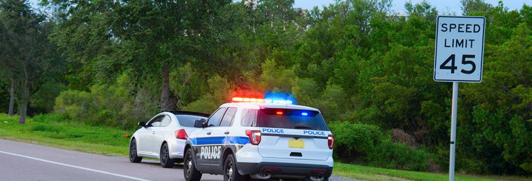 Traffic Stop on the side of a road